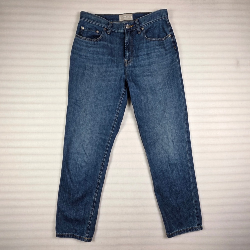 Everlane Super-Soft Straight Leg Jeans Women 28 Blue Organic Cotton Preppy Boho